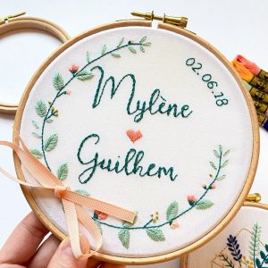 Résultat final d’une broderie réalisée avec notre kit DIY