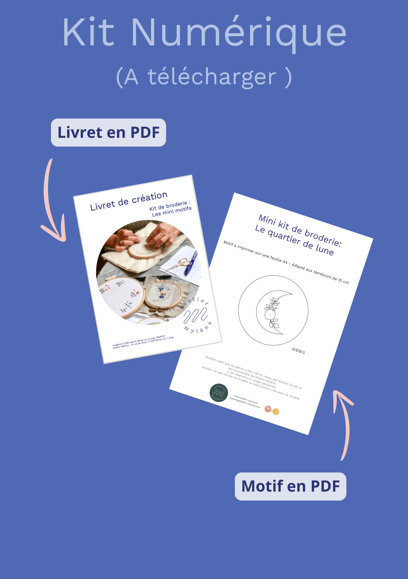 Fichier à télécharger pour réaliser soit meme un motif brodé "Quartier de lune"